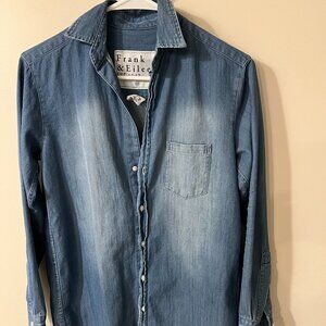 Frank & Eileen Mary Shirtdress XXS in famous denim Vintage Stonewashed Indigo